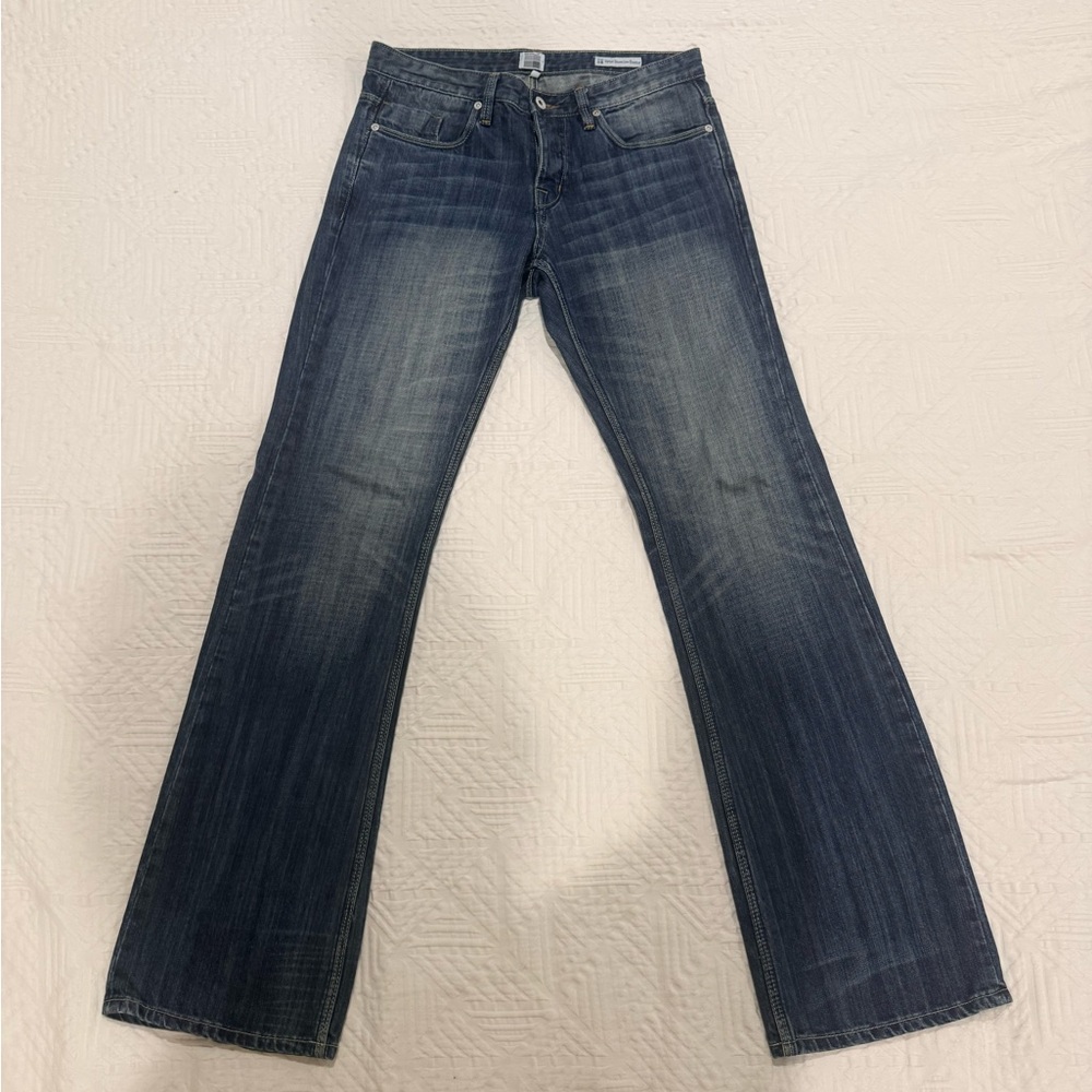 Salt Works Women’s Dark Blue Varick Low Rise Boot Cut Denim Jeans